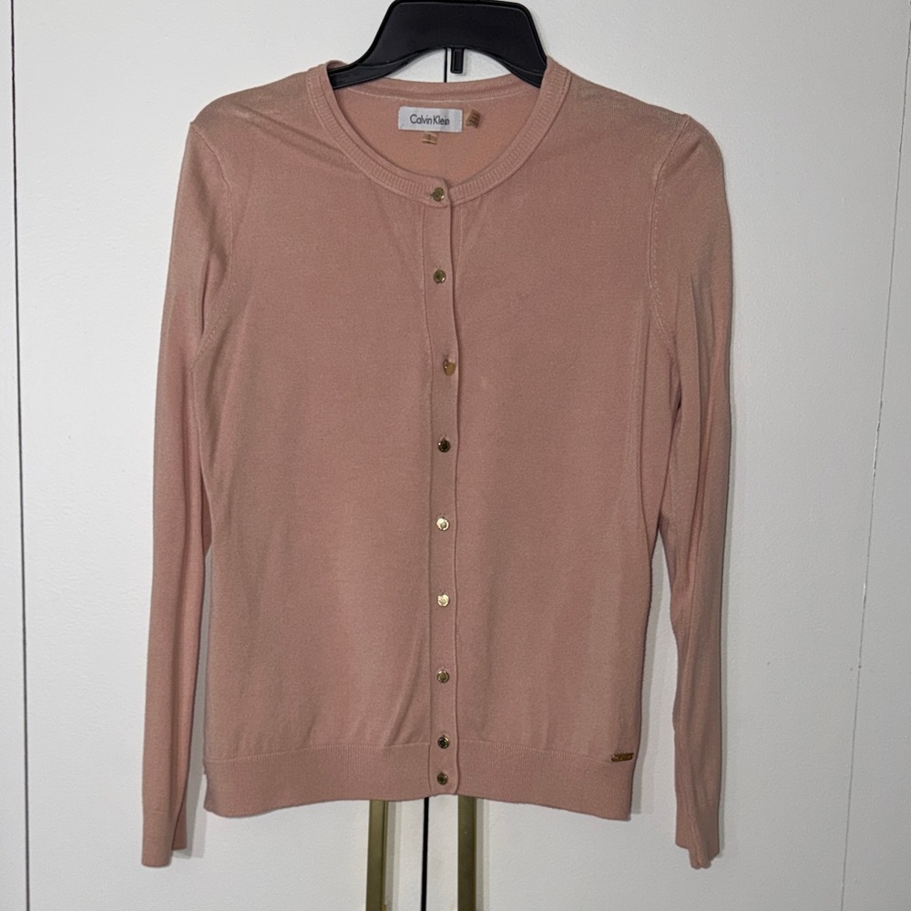 Calvin Klein Blush Cardigan Sweater